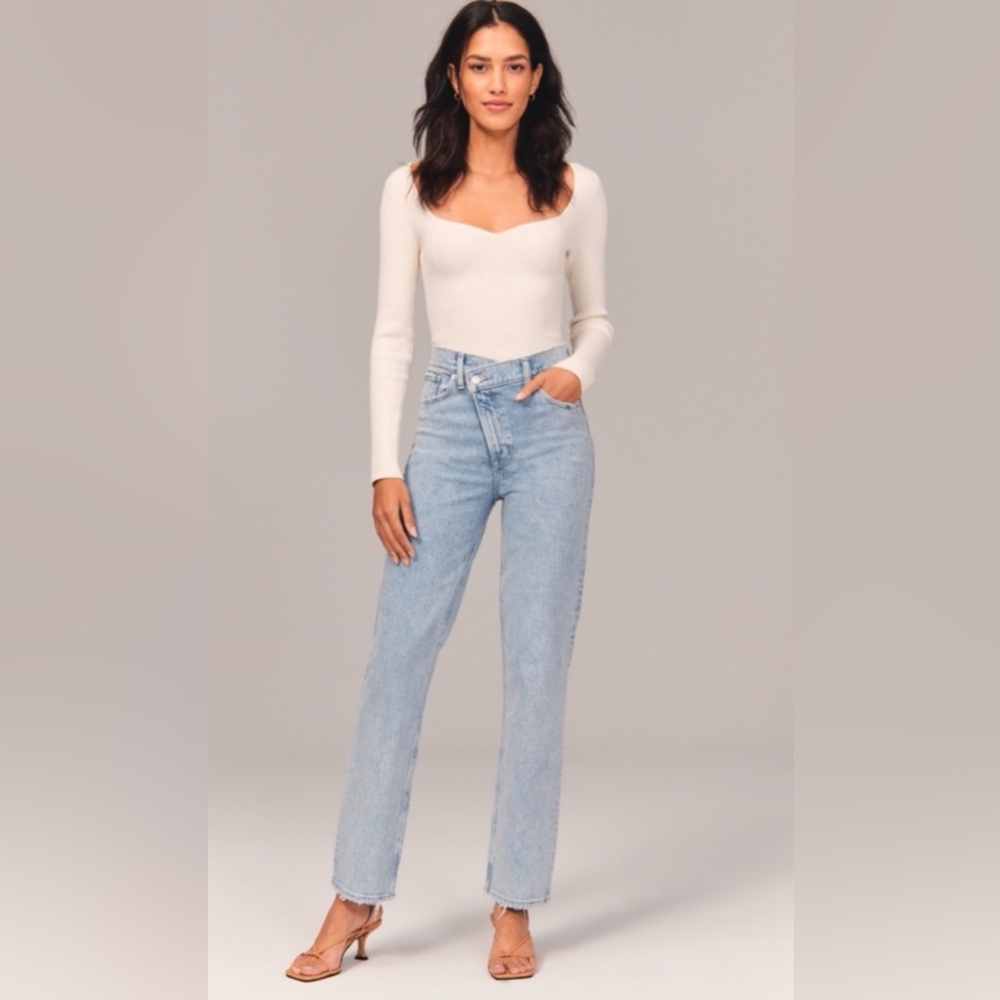 Abercrombie & Fitch Light Blue Straight Leg Jeans
